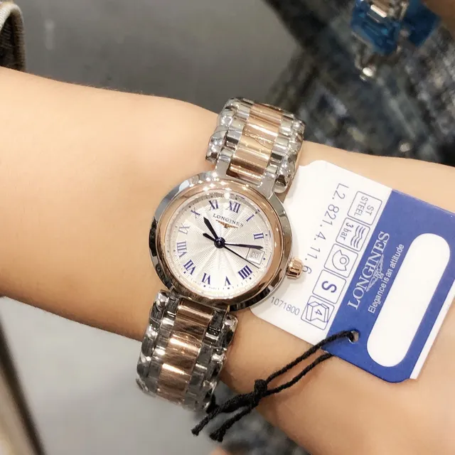 Longines DolceVita Two-Tone Silver and Rose Gold Quartz Watch 4