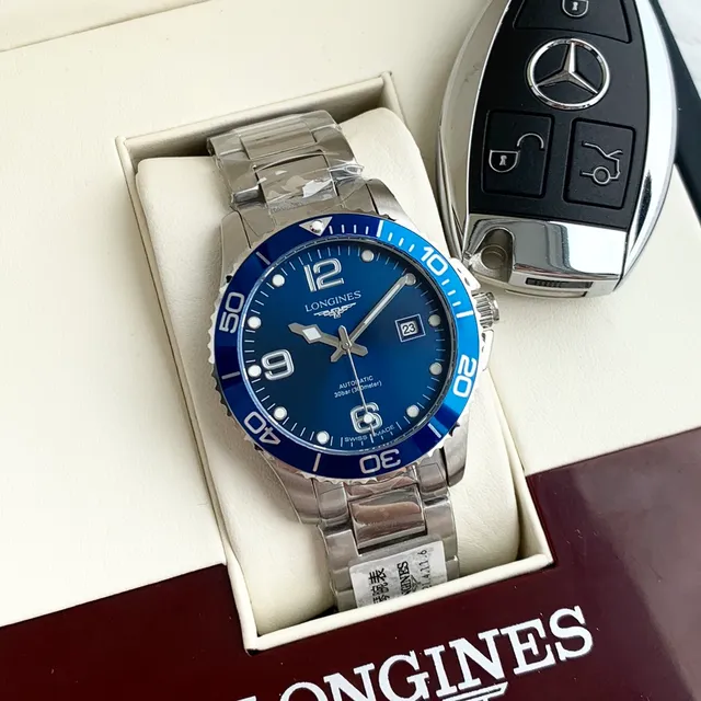 Longines Hydroconquest Cadran Bleu Acier Inoxydable Montre Mécanique 5