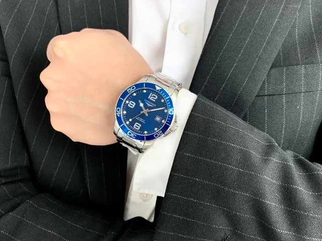 Longines Hydroconquest Cadran Bleu Acier Inoxydable Montre Mécanique 6