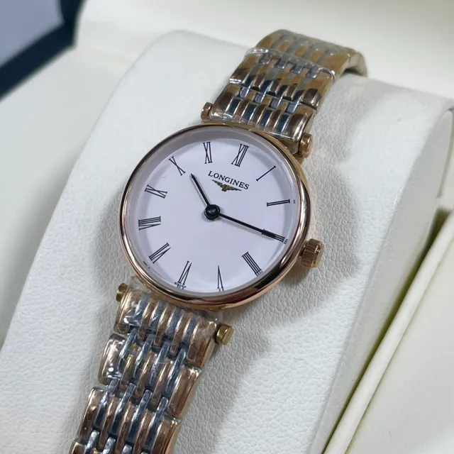 Longines Prata Dourado Minimalista Duas Cores Metálico Relógio de Quartzo 2