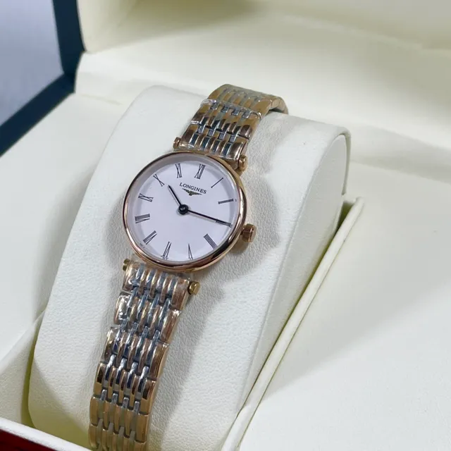 Longines Prata Dourado Minimalista Duas Cores Metálico Relógio de Quartzo 3