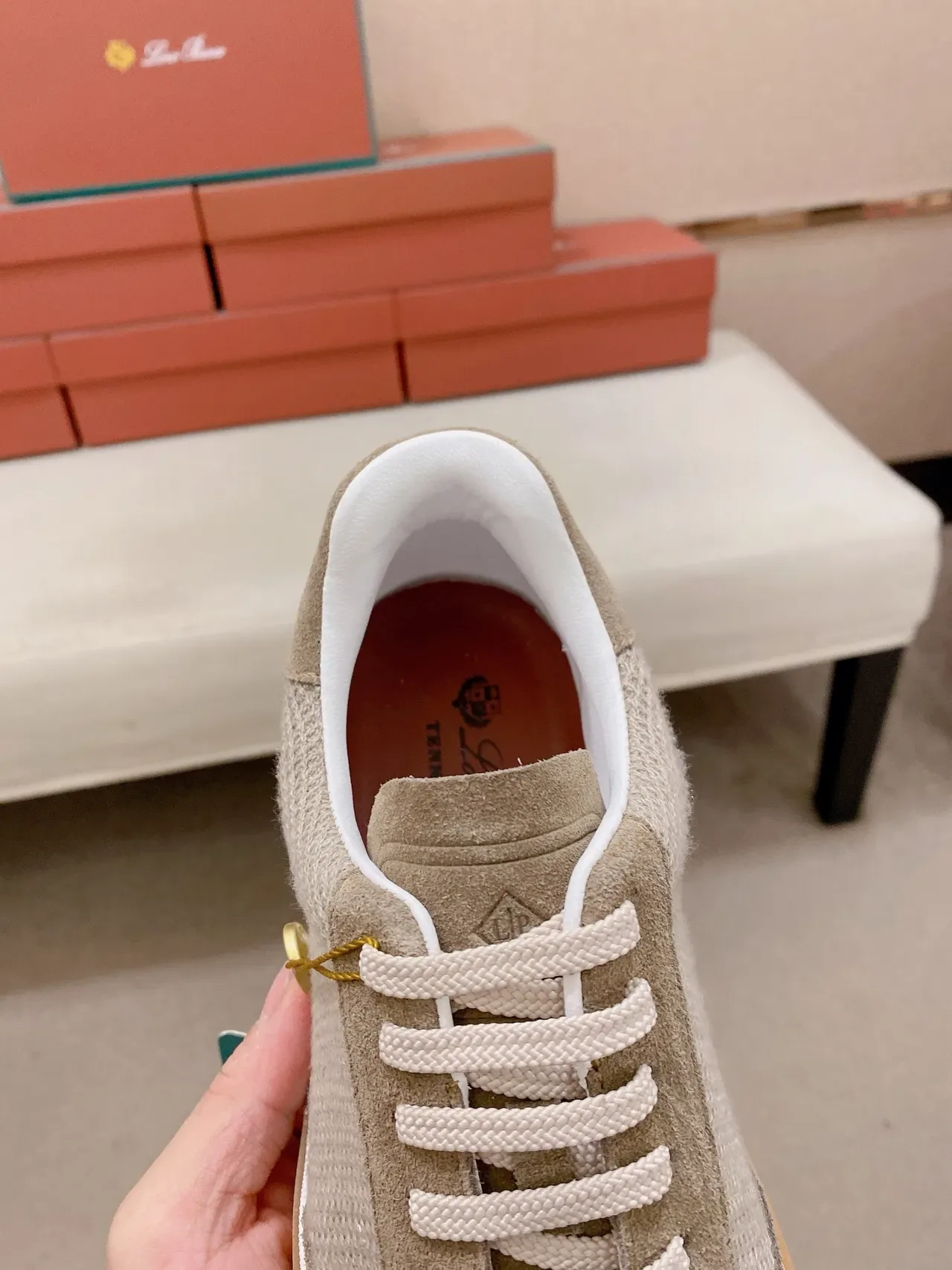 Loro Piana بيج سويد ميش حذاء رياضي ستايل حياة 3