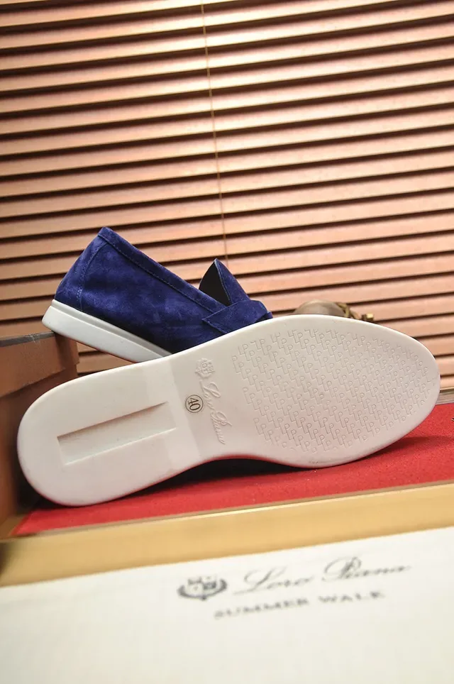 Loro Piana Summer Walk নীল সুয়েড লুফার 3