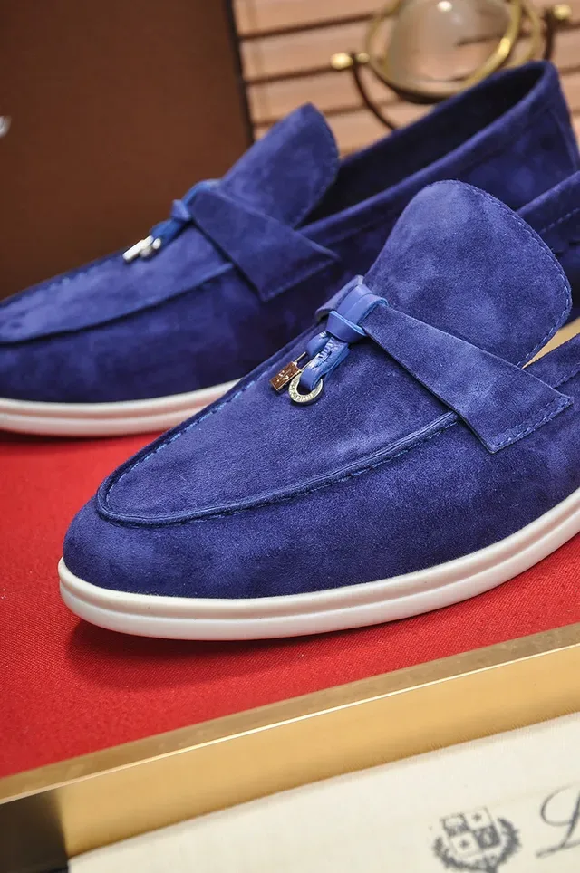 Loro Piana Summer Walk নীল সুয়েড লুফার 4