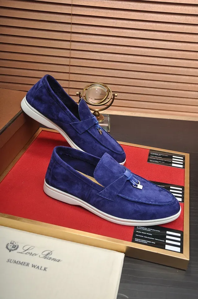 Loro Piana Summer Walk নীল সুয়েড লুফার 5