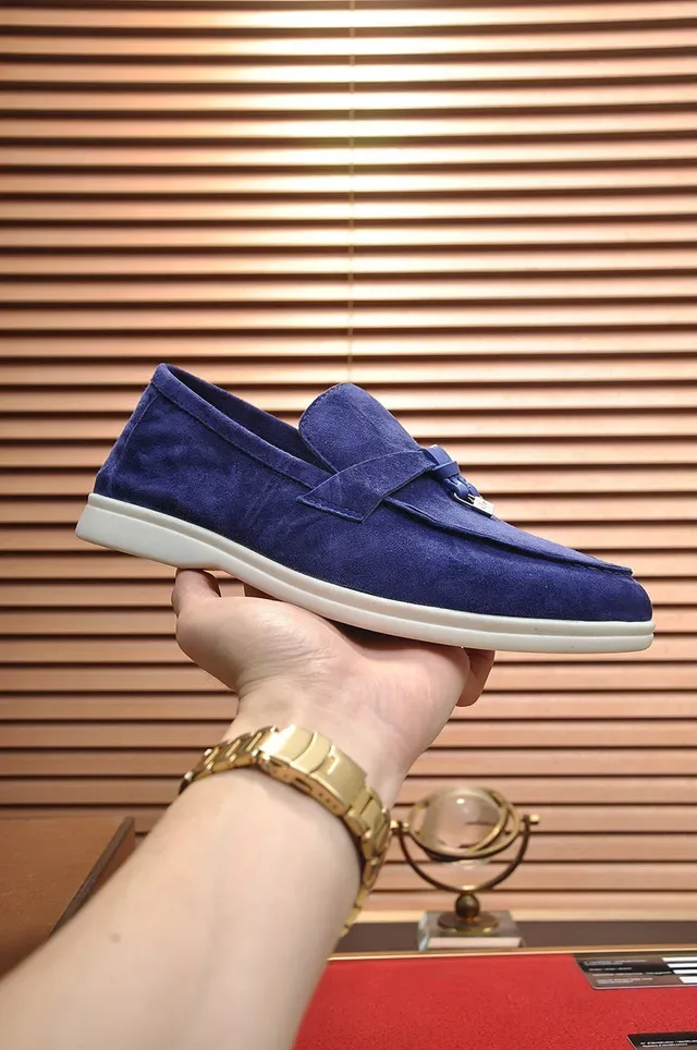 Loro Piana Summer Walk নীল সুয়েড লুফার 7