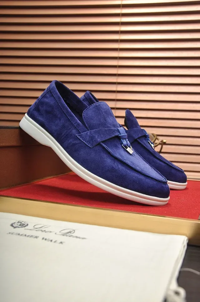 Loro Piana Summer Walk নীল সুয়েড লুফার 8