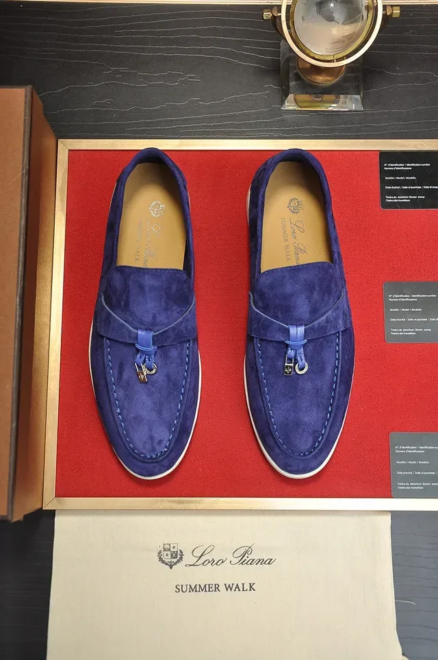 Loro Piana Summer Walk নীল সুয়েড লুফার 9