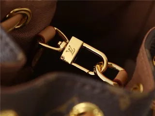 Louis Vuitton Beige Gold Monogram-Embossed Leather Chain Strap Bucket Bag 4