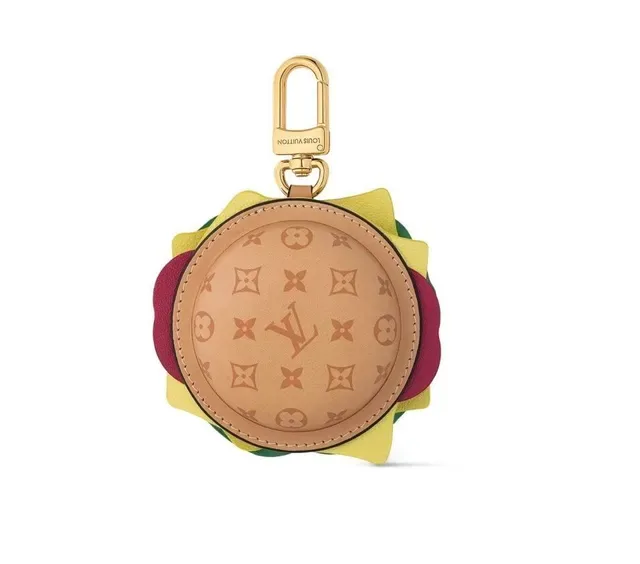 Sac bandoulière Louis Vuitton beige multicolor en forme de burger monogramme en cuir 1