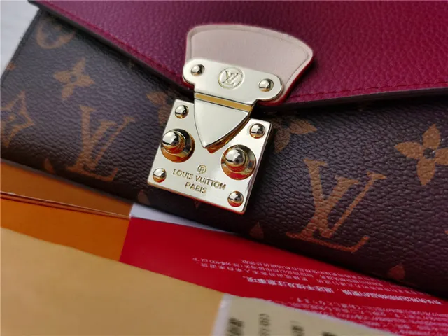 Louis Vuitton काला भूरा एंवेलप फ्लैप मोनोग्राम कैनवास लॉन्ग वॉलेट 5