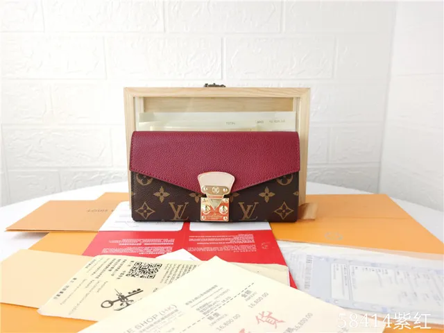 Louis Vuitton काला भूरा एंवेलप फ्लैप मोनोग्राम कैनवास लॉन्ग वॉलेट 9
