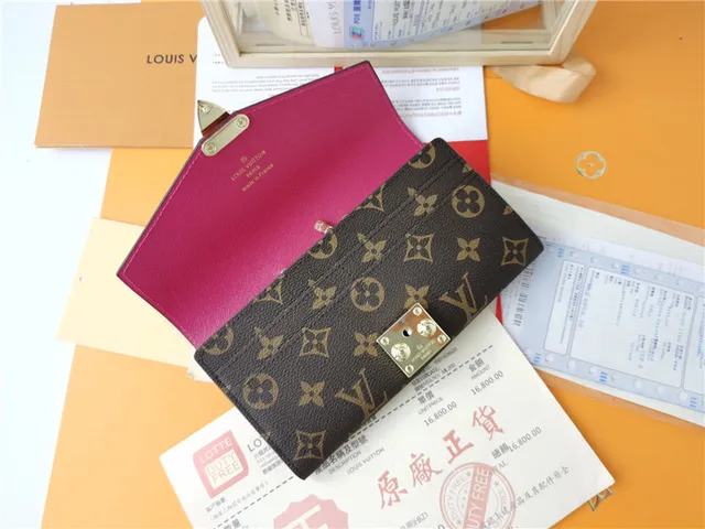 Louis Vuitton काला भूरा एंवेलप फ्लैप मोनोग्राम कैनवास लॉन्ग वॉलेट 11