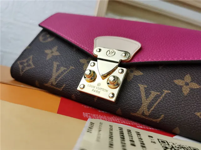 Louis Vuitton काला भूरा एंवेलप फ्लैप मोनोग्राम कैनवास लॉन्ग वॉलेट 12
