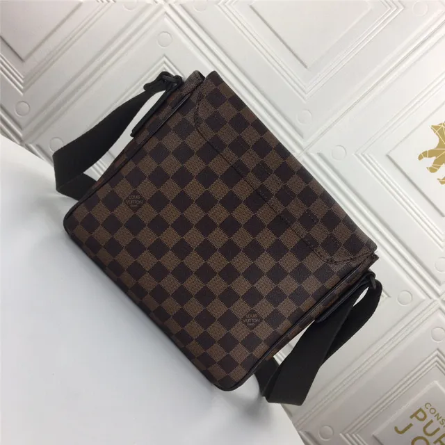 路易威登黑色灰色Damier Graphite Canvas可调节织带信使包 7