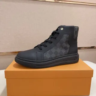 Louis Vuitton Sneakers Lifestyle Negro y Gris Alto Material Mixto