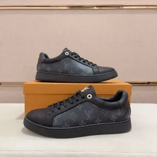 Louis Vuitton Noir Monogram Toile Cuir Embout d'Achille baskets lifestyle
