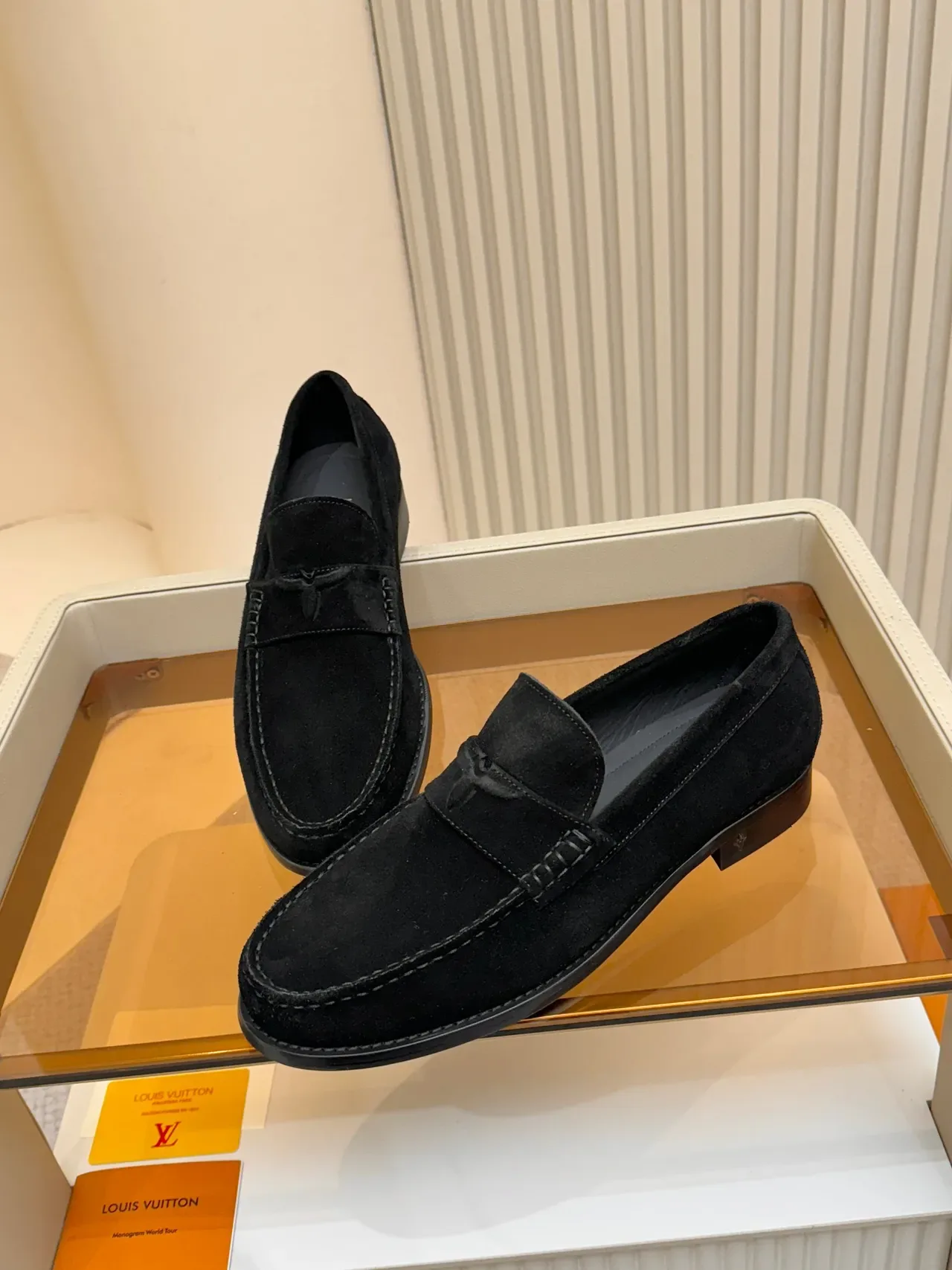 Louis Vuitton Black Suede Upper Penny Strap Loafer 4