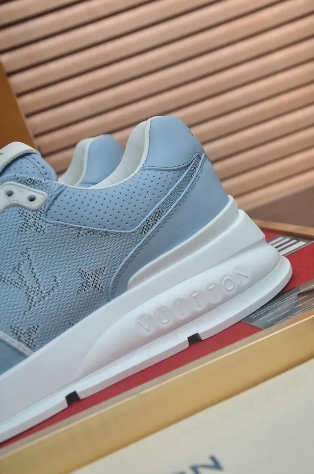 Louis Vuitton Blue White Perforated Monogram Mesh Upper Chunky Sculpted Midsole Lifestyle Sneakers 2