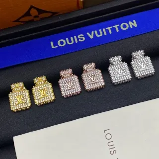 Brincos Louis Vuitton Garrafa Pavé Cristal Monogram
