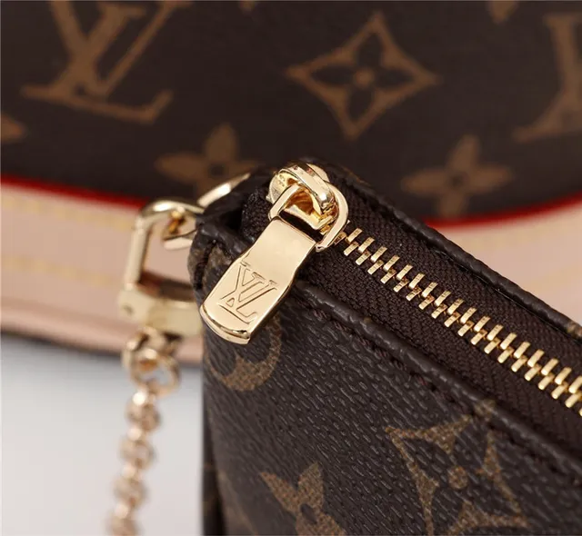 Louis Vuitton بني بيج مونوغرام قماش شكل أسطواني حقيبة دلو 5