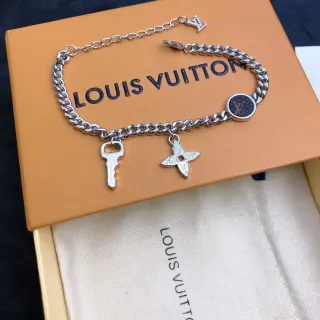Louis Vuitton Chain Reaction Multi-Charm Silver Bracelet
