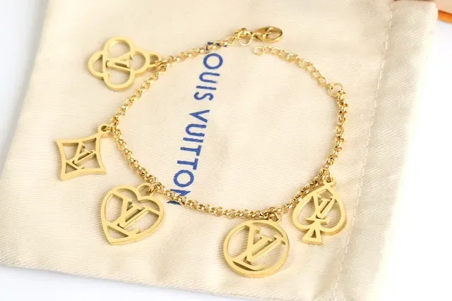 Louis Vuitton Gold Beige Monogram-Cutout Necklace 7