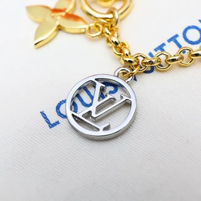 Louis Vuitton سوار ذهبي أسود معدني متعدد التشكيل 4