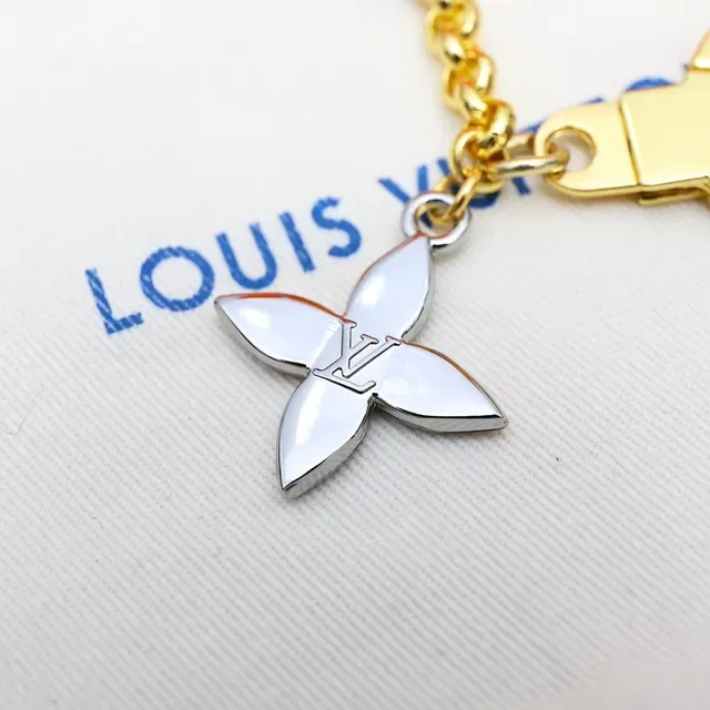 Louis Vuitton سوار ذهبي أسود معدني متعدد التشكيل 7
