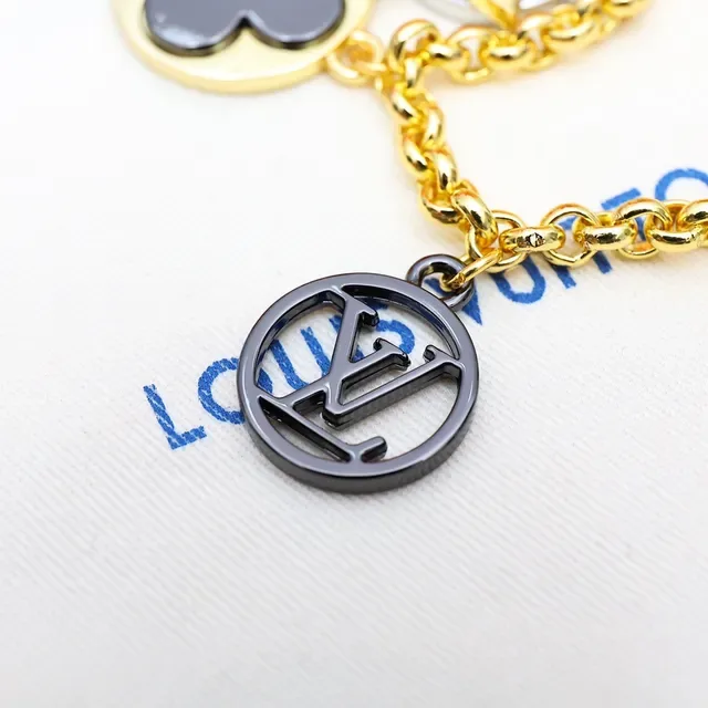 Louis Vuitton سوار ذهبي أسود معدني متعدد التشكيل 8