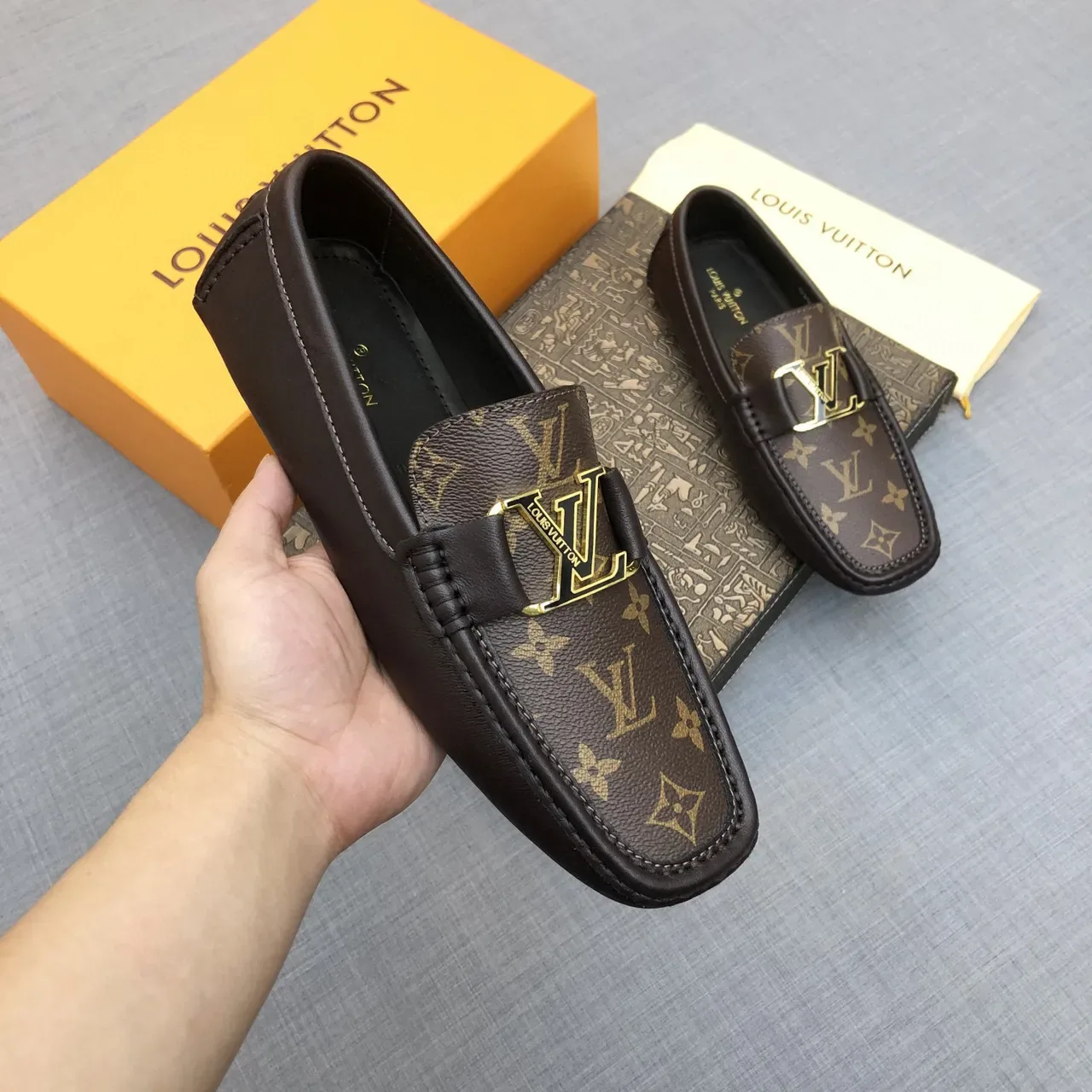 Louis Vuitton Horsebit 1955 Brown Monogram Loafers 8