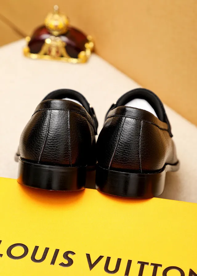 Louis Vuitton Horsebit 1955 لوفر أسود جلد حبيبات لوفر 8