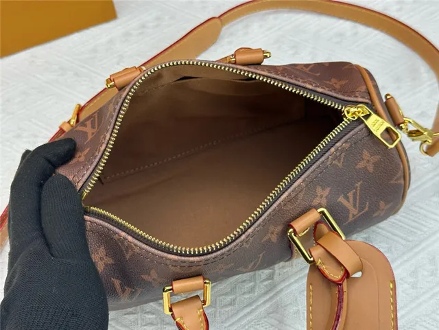 Louis Vuitton Keepall Negro Naranja Monogram Canvas Silueta de Barril Bolso Boston 11