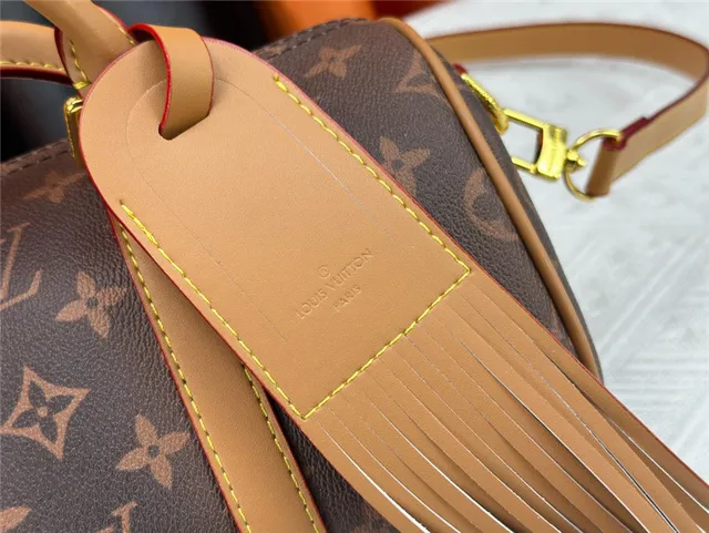 Louis Vuitton Keepall Negro Naranja Monogram Canvas Silueta de Barril Bolso Boston 14