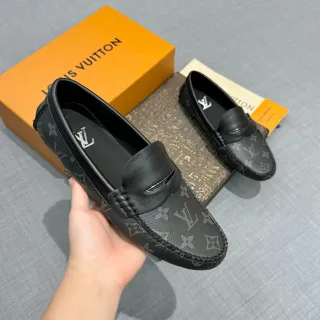 Louis Vuitton লুফার কালো ধূসর মোনোগ্রাম ক্যানভাস চামড়া ট্রিম লুফার