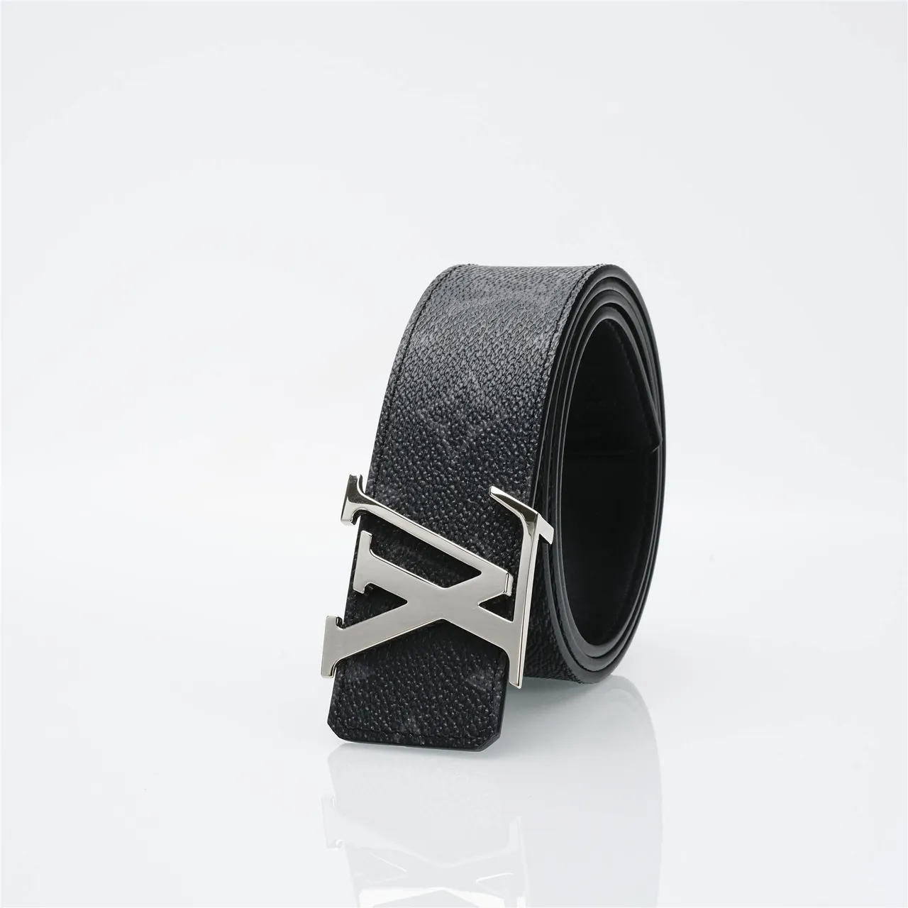 Louis Vuitton LV Initiales Black Monogram Leather Belt 8