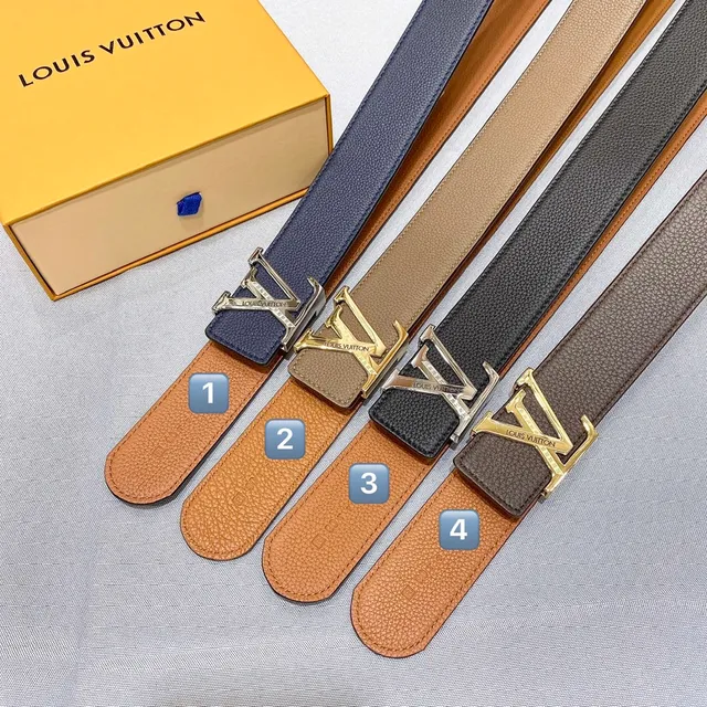 Louis Vuitton LV Initiales Navy Blue Leather Belt 4