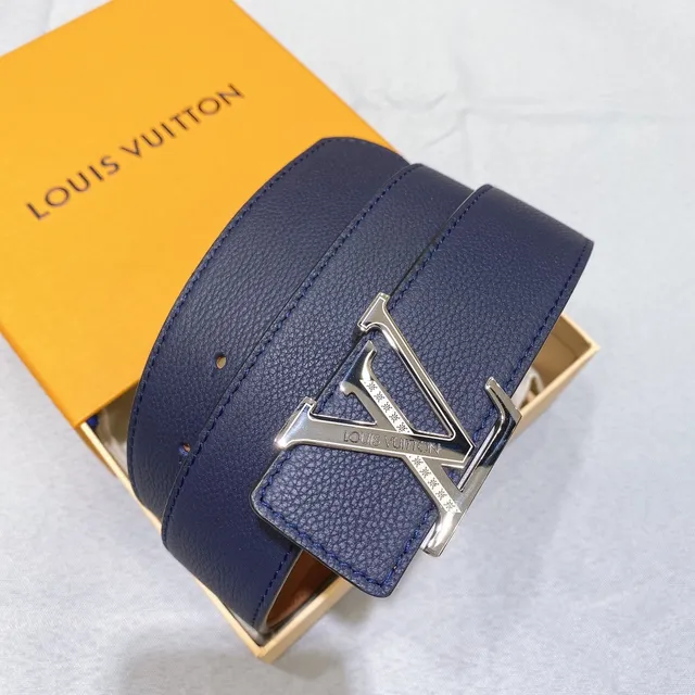 Louis Vuitton LV Initiales Navy Blue Leather Belt 6