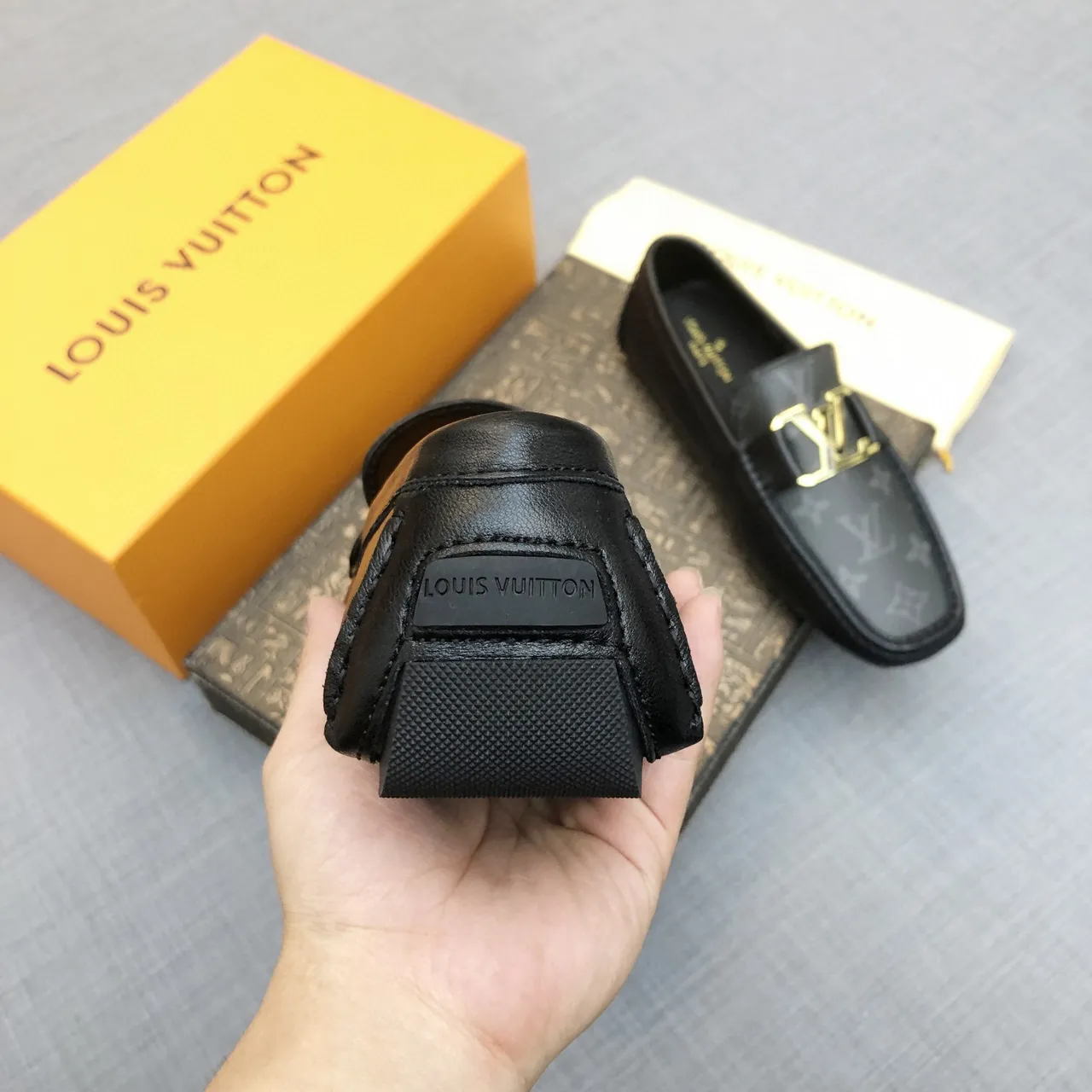 Louis Vuitton LV Loafer Black Monogram Leather Loafers 6