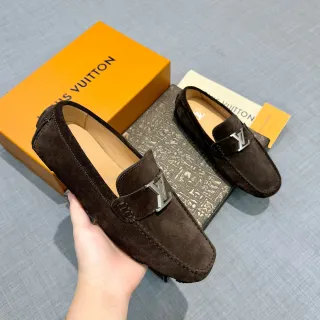लुई विटन LV বাদামী সুয়েড মেটাল বাকেল লোয়ার্ফার