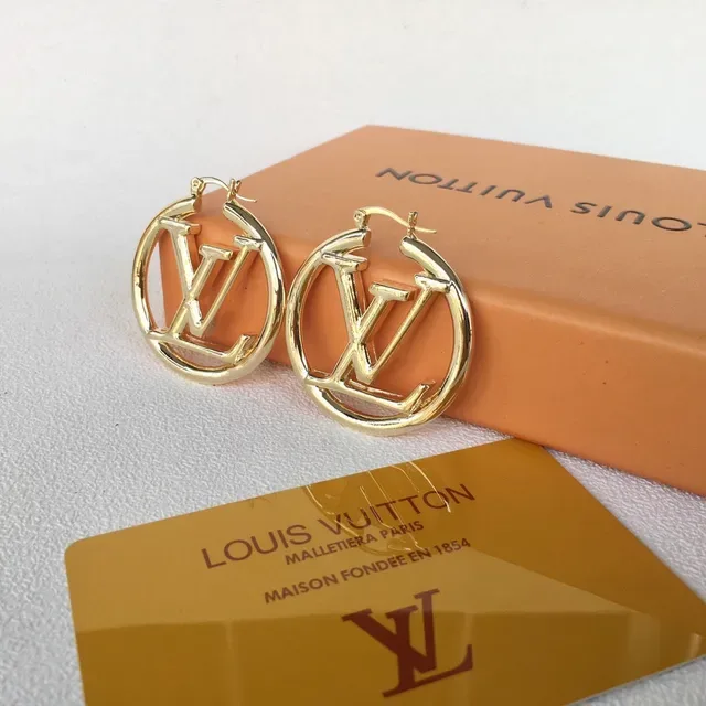 Louis Vuitton LV Monogram Argolas Dourado 2