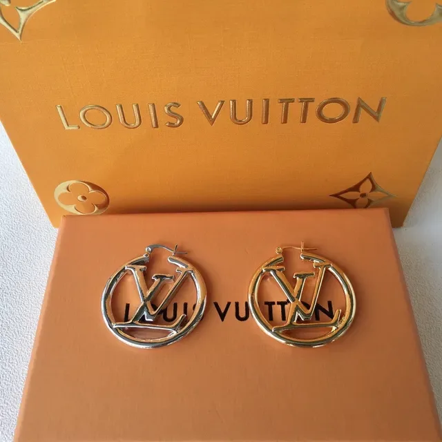 Louis Vuitton LV Monogram Argolas Dourado 7