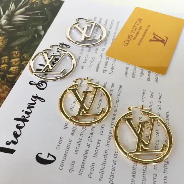 Louis Vuitton LV Monogram Argolas Dourado 8