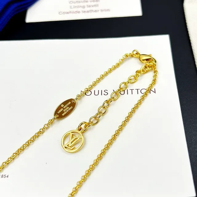 Louis Vuitton LV Stellar Gold-Tone Interlocking Monogram Necklace 5