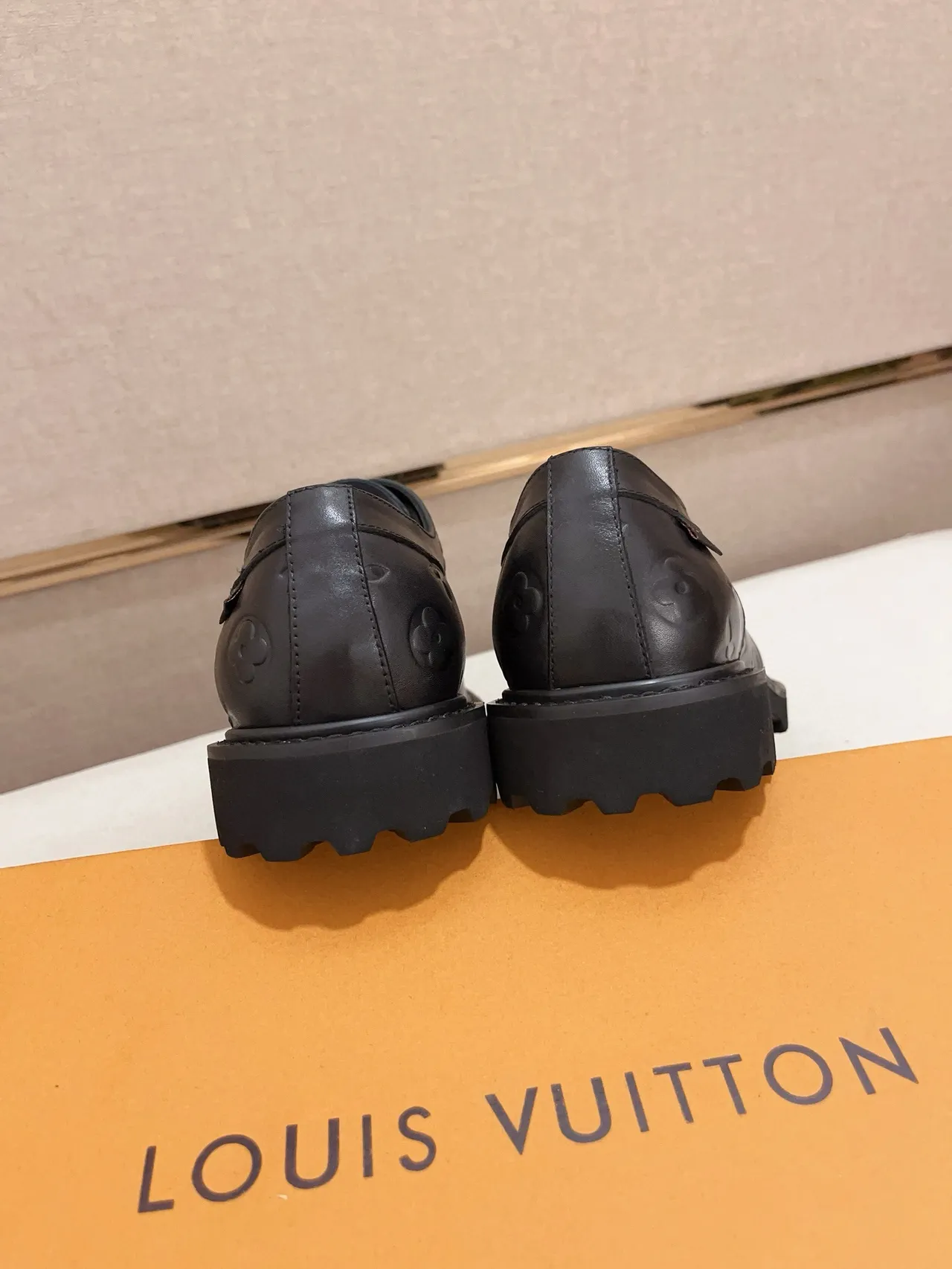 Louis Vuitton LV Trail Embossed Monogram Black Oxford Shoes 3