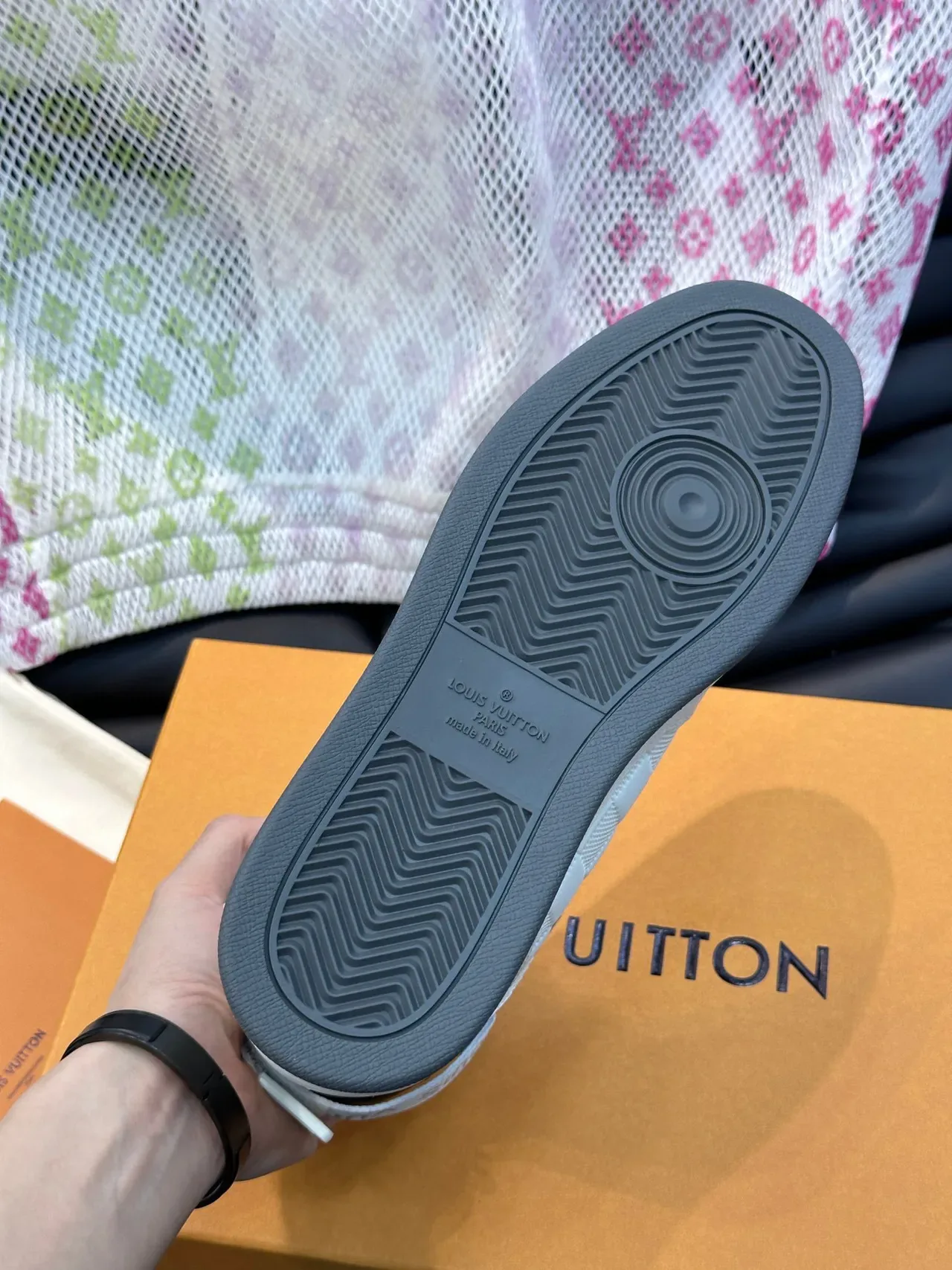Louis Vuitton LV Trainer Blanc Noir Haut Damier Check Pattern Chaussures Lifestyle 2