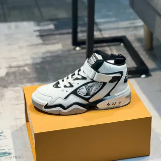 Louis Vuitton LV Trainer Zapatillas Lifestyle Blancas Negras Alta Con Monograma