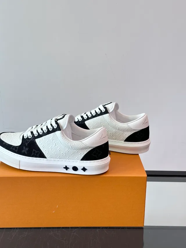 Louis Vuitton LV Trainer White Black Monogram Canvas Two-Tone Lifestyle Sneakers 3