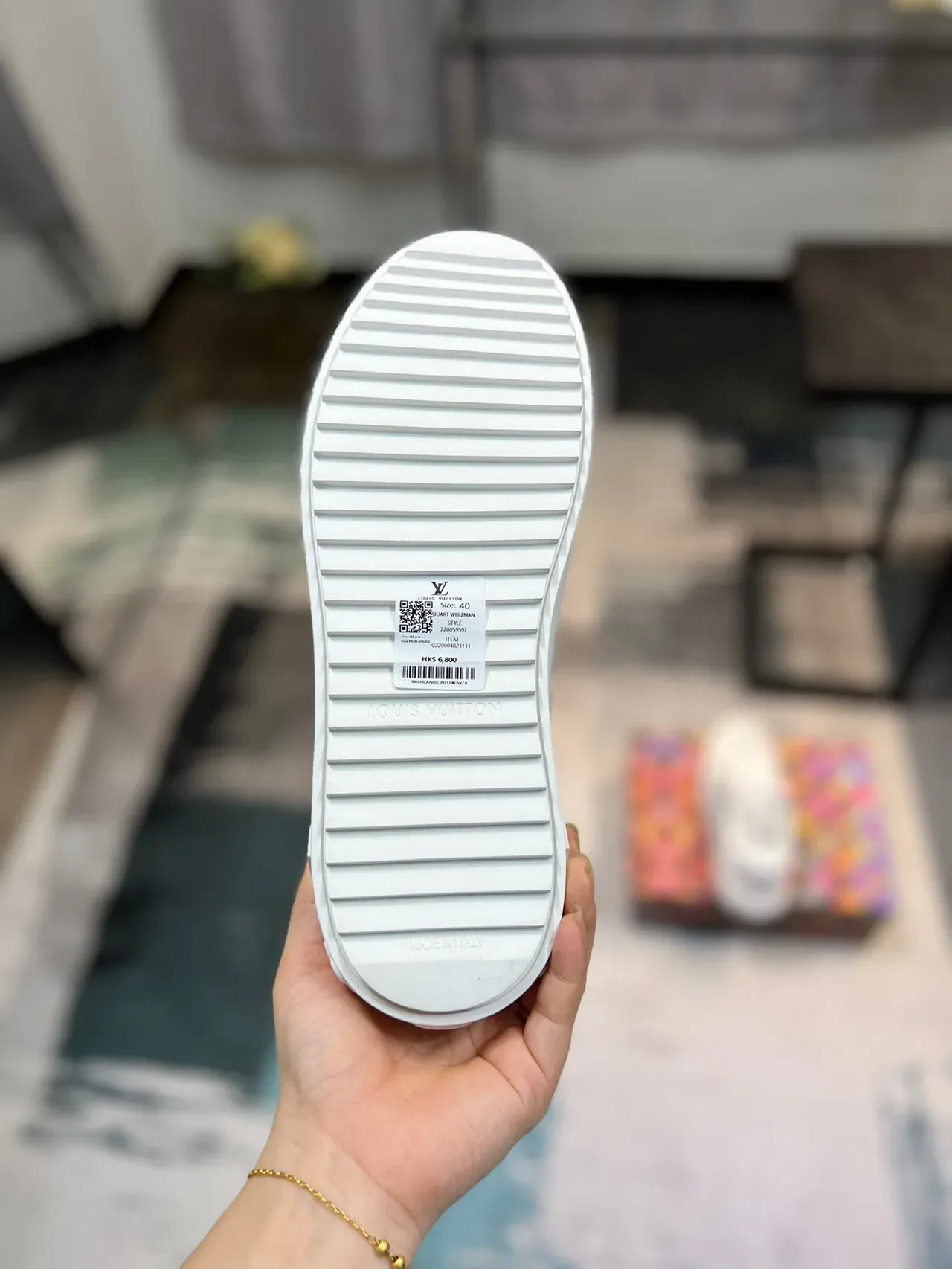 Louis Vuitton LV Trainer White Black Monogrammed Canvas Platform Sole Lifestyle Sneakers 9