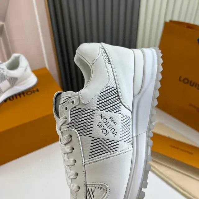 Louis Vuitton LV Trainer White Gray Low-Top Mixed-Material Lifestyle Sneakers 3
